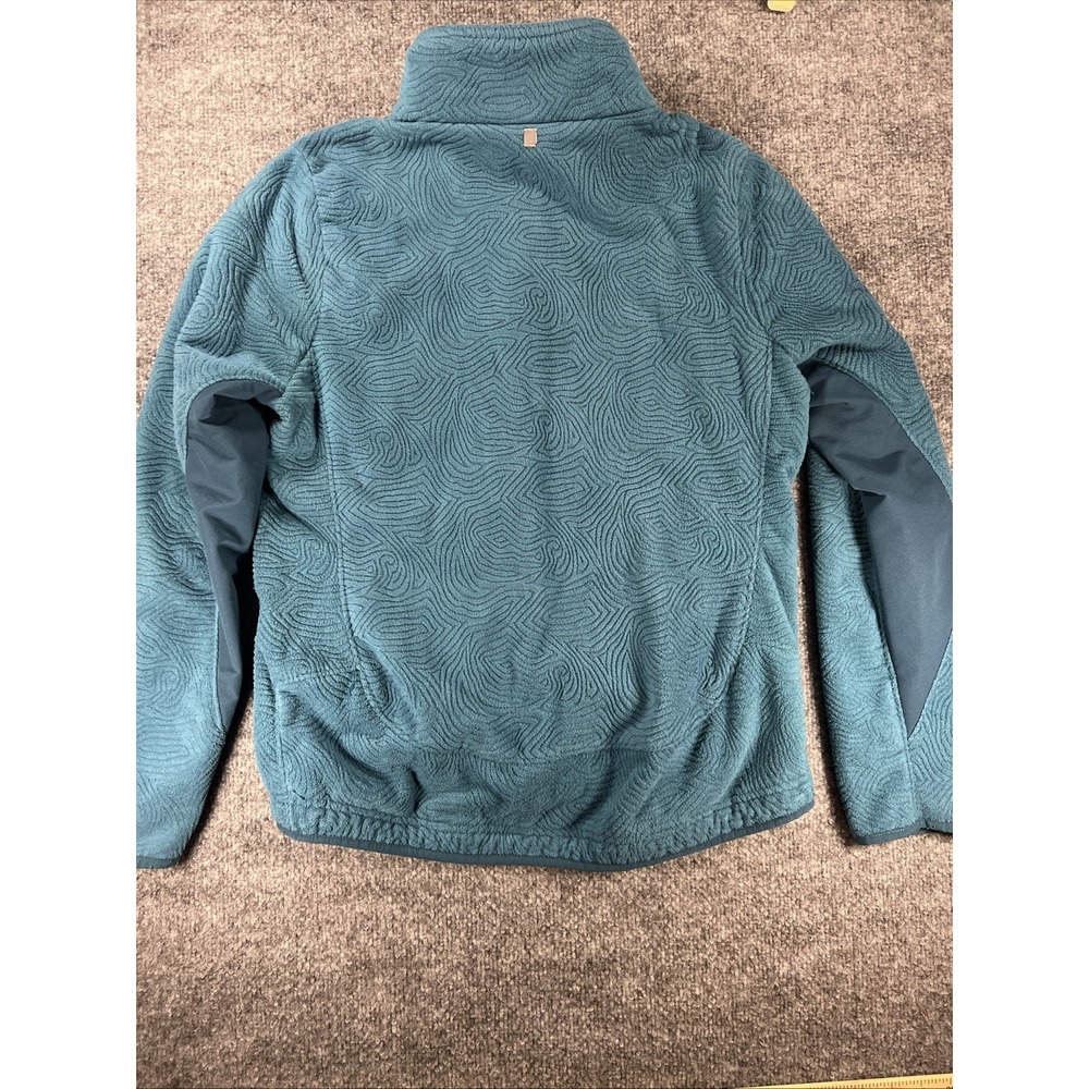 L.L. Bean Women's Full-Zip Fleece Jacket Teal Swirl Pattern Size Small Regular - Picture 8 of 13